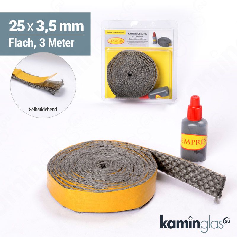 Kamindichtung 25 x 3,5 mm flach