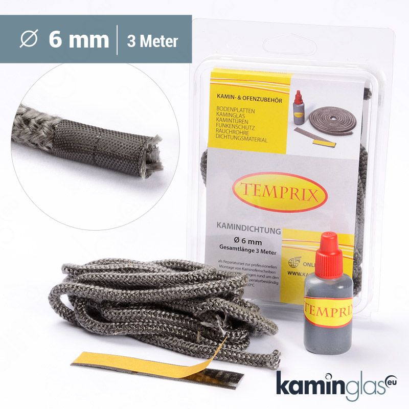 Kamindichtung Ø 6 mm rund