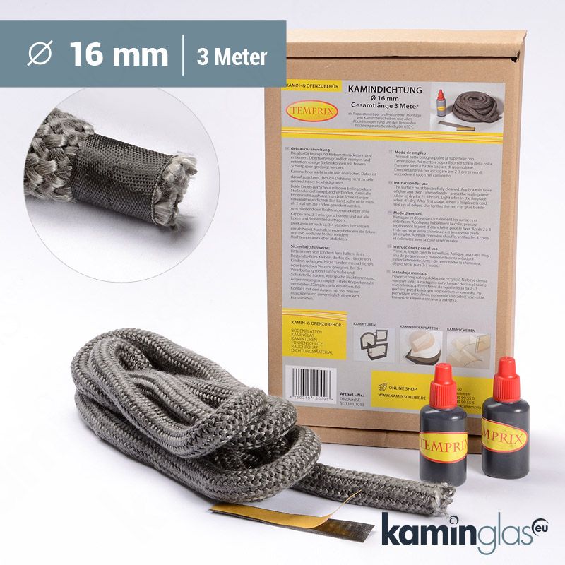 Kamindichtung Ø 16 mm rund