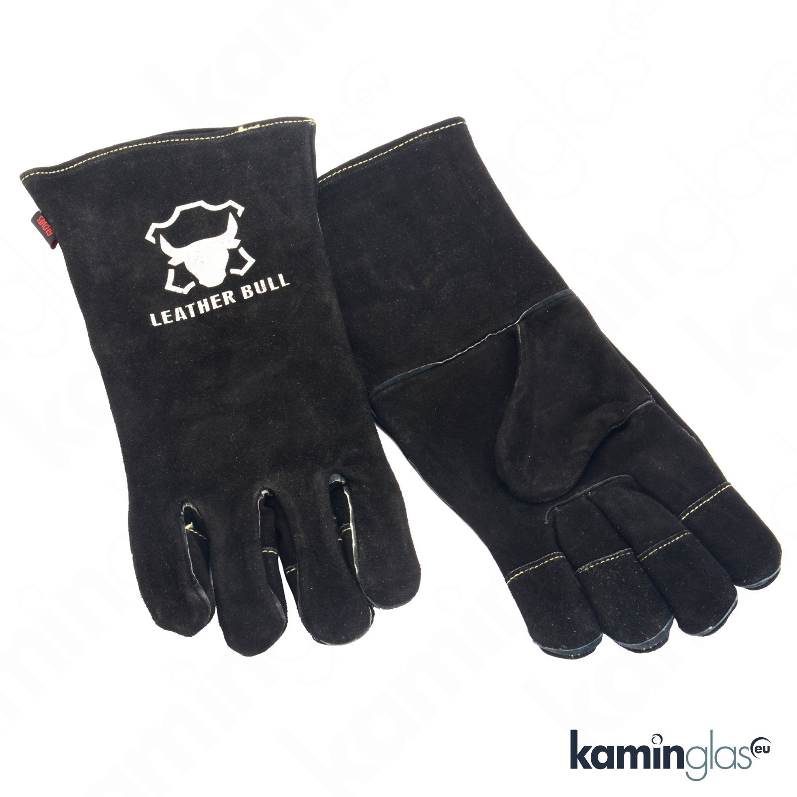 Kaminhandschuh Leatherbull - Schwarz